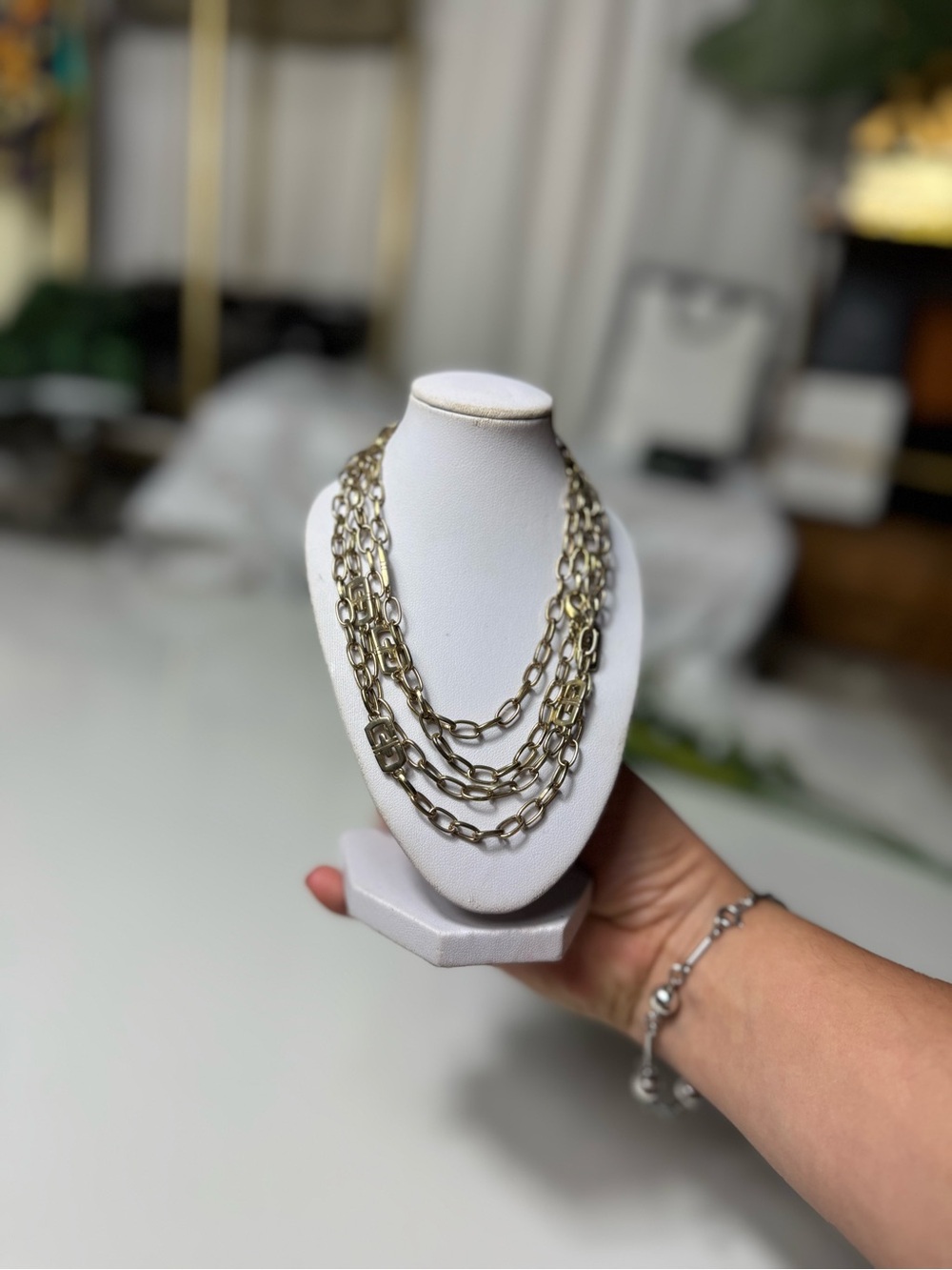 Vintage Chain Long Gold-Tone Necklace - Jewelry F e n d y inspired